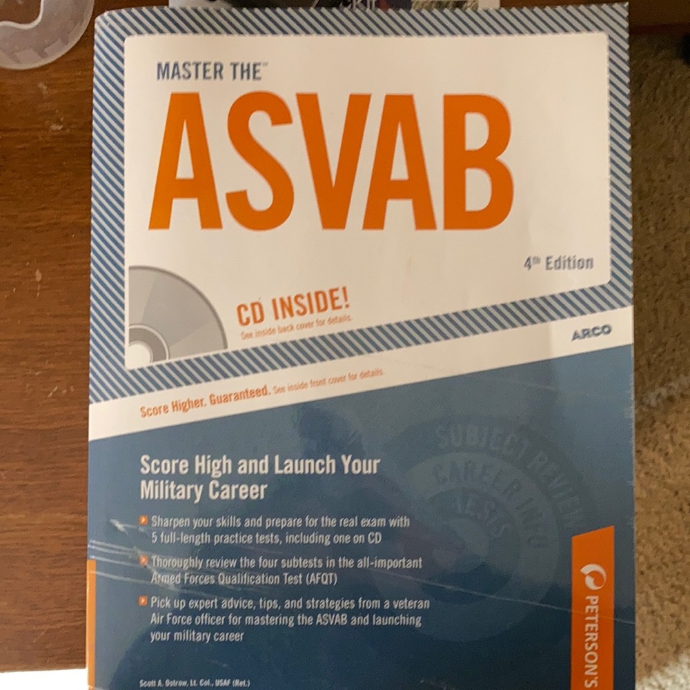 ASVAB Military Career workbook raise your AFQT Score Armed Forces Qualification